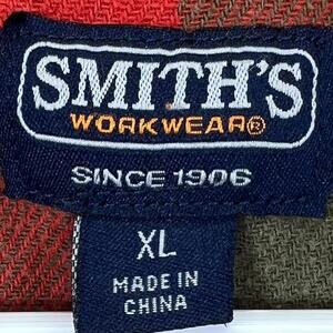 Smiths Workwear Mens Sherpa Lined Flannel Plaid Shirt Jacket Shacket XL